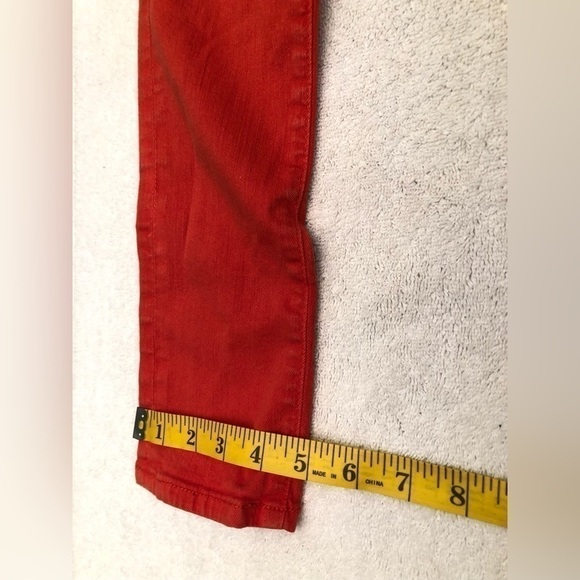 AG Adriano Goldschmied Super Skinny Legging Santa Fe Embroidered Orange Jeans 25 - Picture 13 of 15